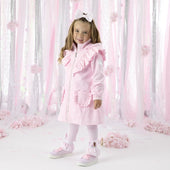 A'Dee Girls Pale Pink Frill Raincoat